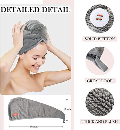 Microfiber Hair Wrap Towel