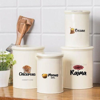 3D Waterproof Kitchen Spice Jar Label Stickers (Pack of 60 Stickers)