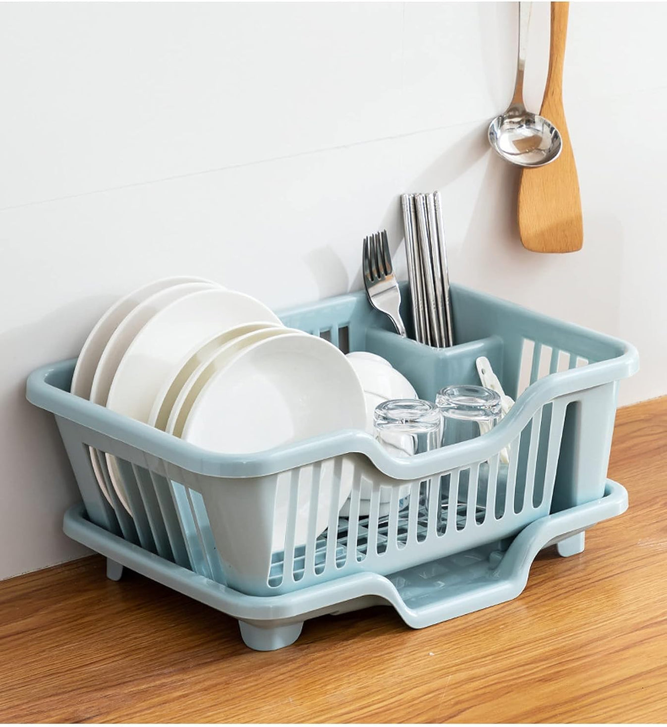 3-in-1 Space Saving Kitchen Dish Drainer