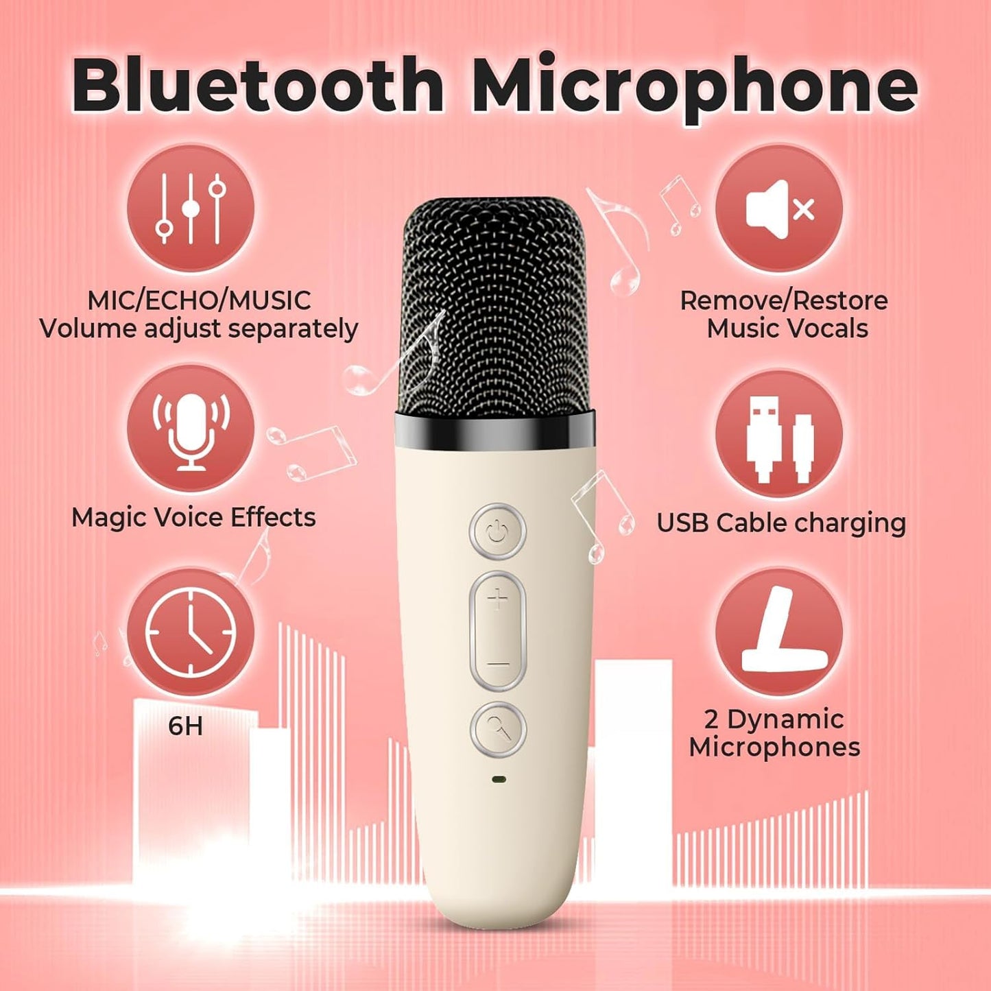 Bluetooth Speaker with Karaoke Mic