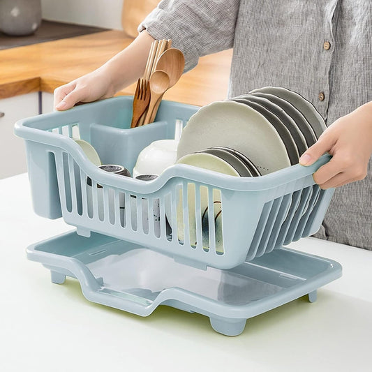 3-in-1 Space Saving Kitchen Dish Drainer