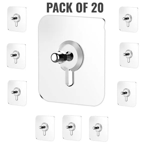 Wall Hooks-No drilling (Pack of 20)