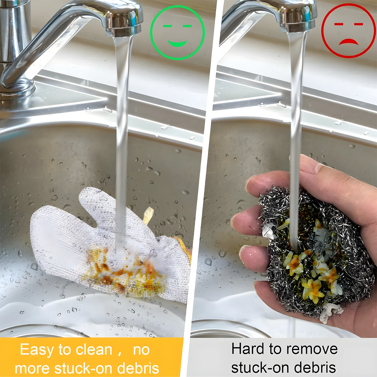 Reusable Dishwashing Gloves (Reusable upto 10,000 times) - Pack of 2